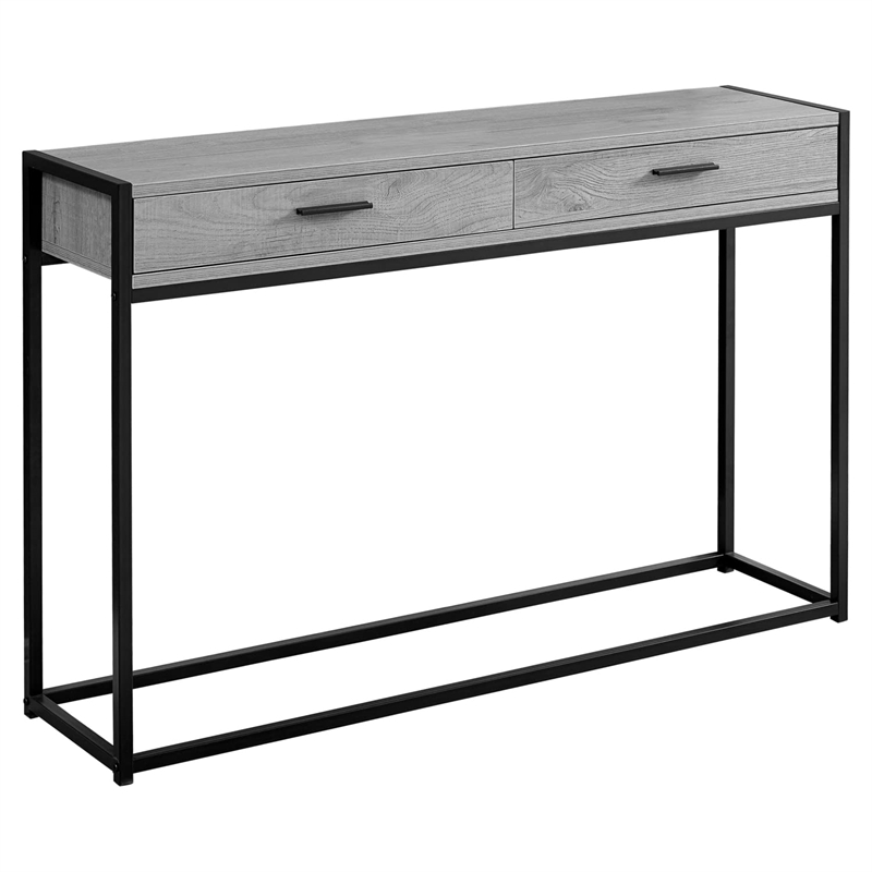 Accent Table Console Entryway Narrow Sofa Living Room Bedroom Metal Grey