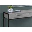 Accent Table Console Entryway Narrow Sofa Living Room Bedroom Metal Grey
