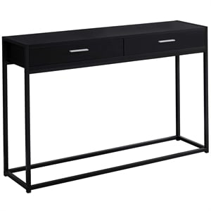 Accent Table Console Entryway Narrow Sofa Bedroom Metal Black