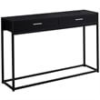 Accent Table Console Entryway Narrow Sofa Bedroom Metal Black