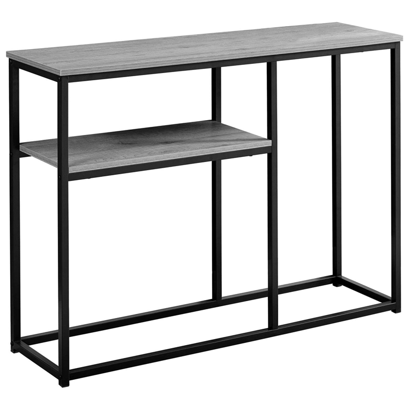 Accent Table Console Entryway Narrow Sofa Living Room Bedroom Metal Grey