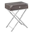 Accent Table Side End Nightstand Lamp Living Room Bedroom Metal Brown