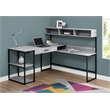 Computer Desk Home Office Corner L Shape Work Laptop Metal Grey