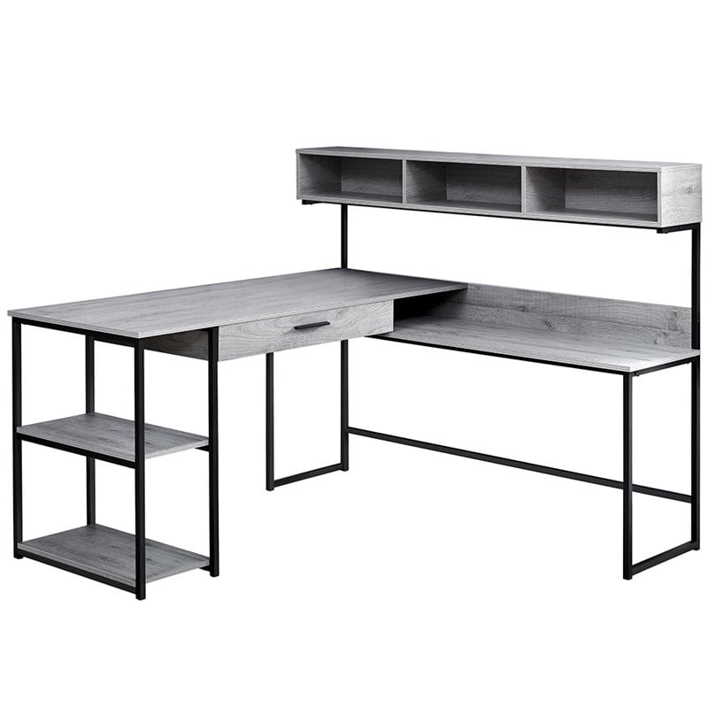 monarch l shaped desk grey