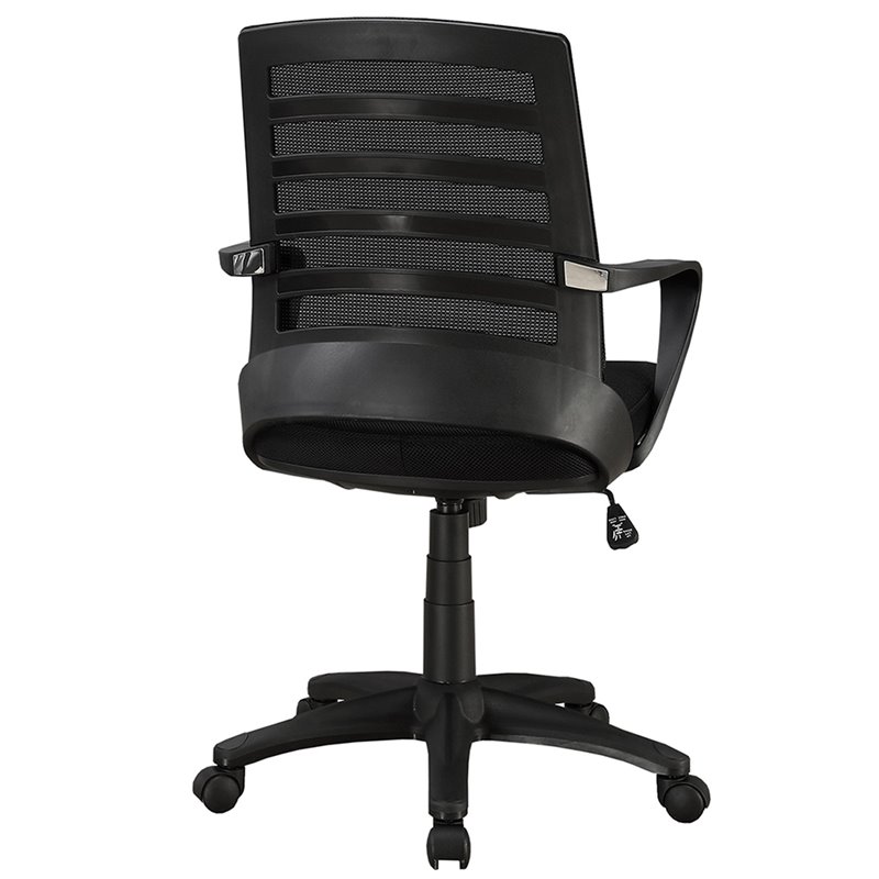 Office Chair Swivel Ergonomic Armrests Computer Desk Work Metal Black