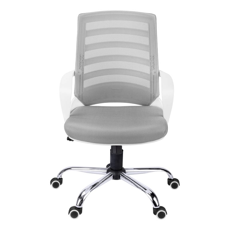 Office Chair Swivel Ergonomic Armrests Computer Desk Work Metal White