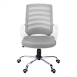Office Chair Swivel Ergonomic Armrests Computer Desk Work Metal White