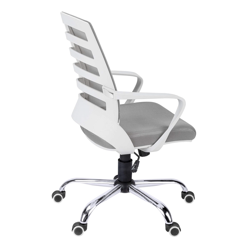 Office Chair Swivel Ergonomic Armrests Computer Desk Work Metal White