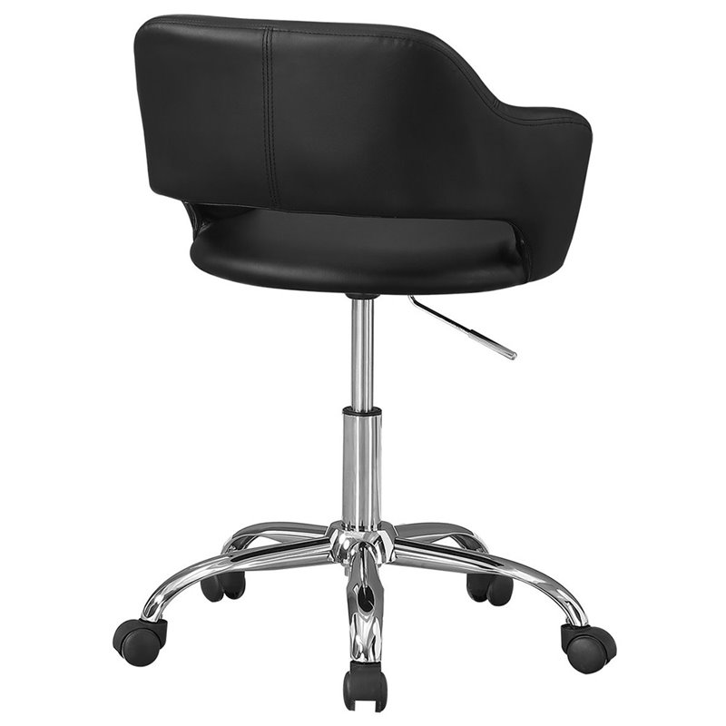 Office Chair Swivel Ergonomic Armrests Computer Desk Work Metal Black
