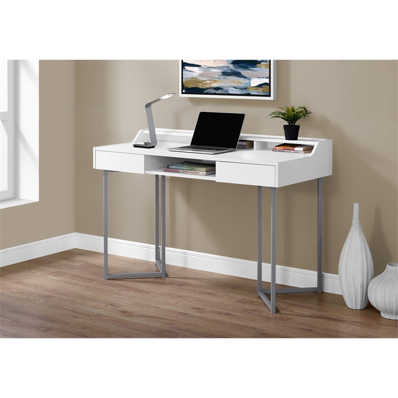 Computer Desk Home Office Laptop Storage Drawers 48