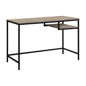 Computer Desk Home Office Laptop 48&quotL Work Metal Laminate Brown Black