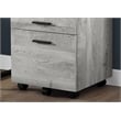 File Cabinet Rolling Mobile Printer Stand Office Work Laminate Grey