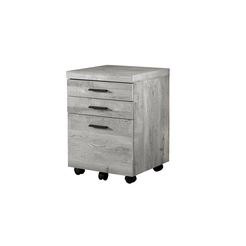File Cabinet Rolling Mobile Printer Stand Office Work Laminate Grey