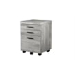 File Cabinet Rolling Mobile Printer Stand Office Work Laminate Grey