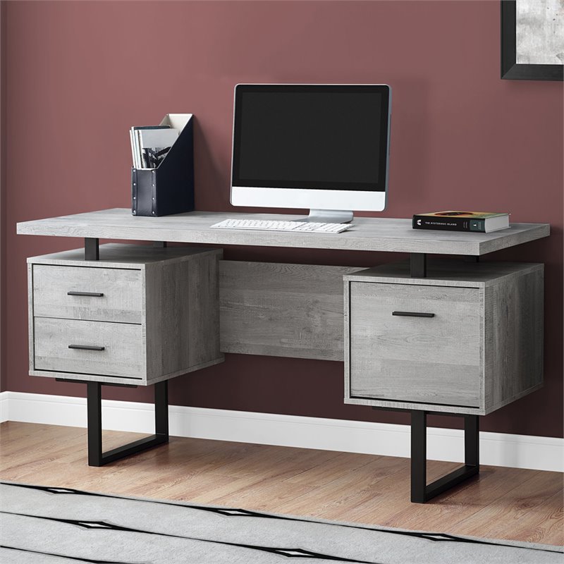 Computer Desk Home Office Laptop Storage Drawers 60