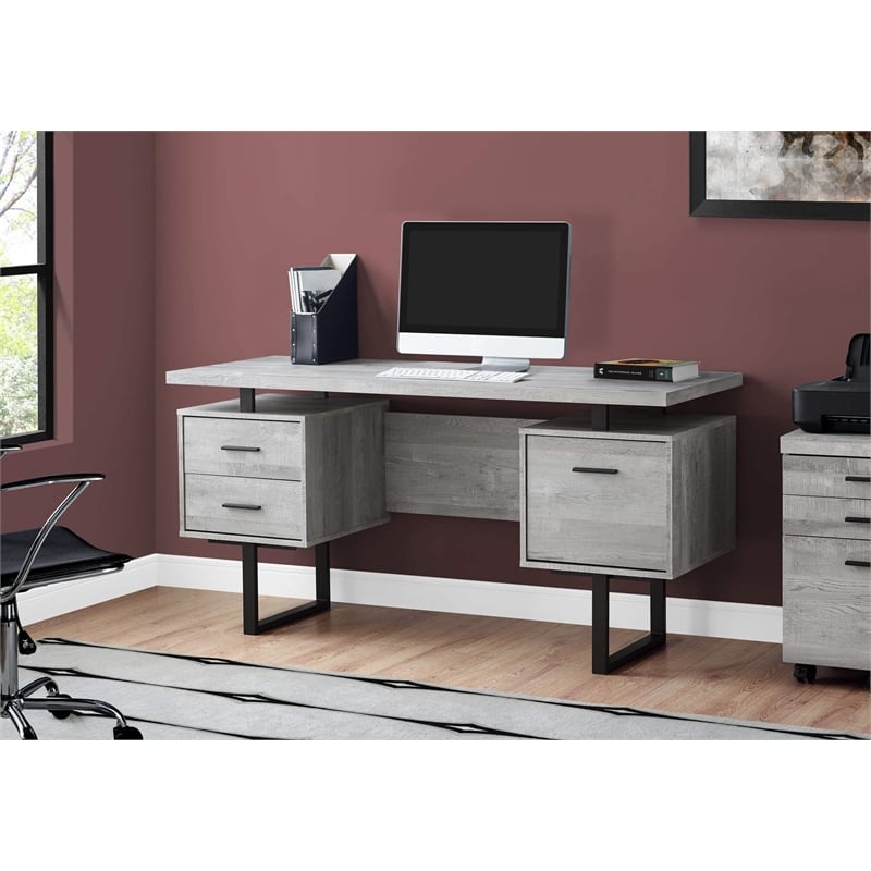 Computer Desk Home Office Laptop Storage Drawers 60