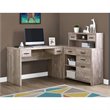 Computer Desk Home Office Corner L Shape Work Laptop Laminate Beige