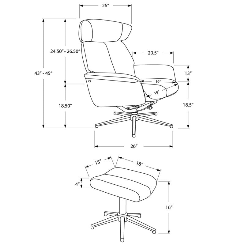 monarch swivel recliner