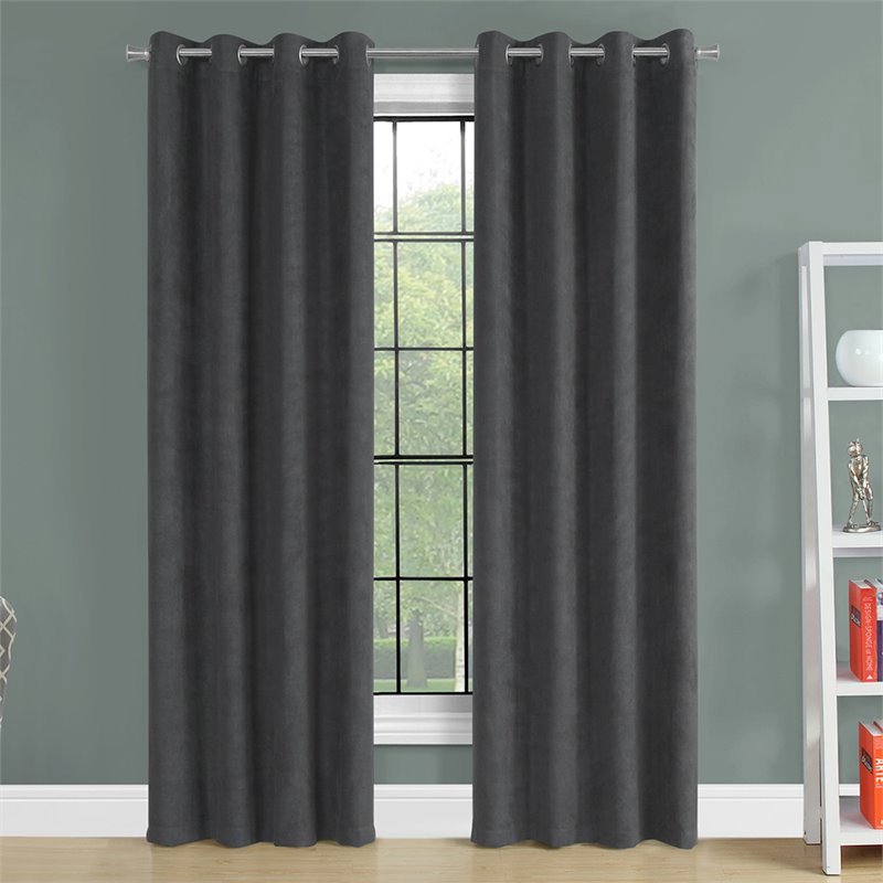 Monarch 95 Darkening Curtain Panel In Gray Set Of 2 I 9804