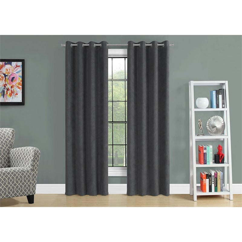 Monarch 95 Darkening Curtain Panel In Gray Set Of 2 I 9804