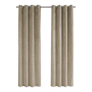 monarch darkening curtain panel in beige (set of 2) b