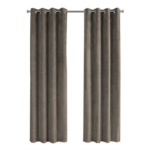 monarch darkening curtain panel in dark taupe (set of 2)