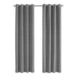 monarch blackout curtain panel in light gray (set of 2)