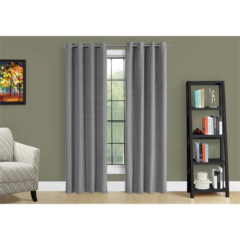 curtain panel 54&quotw x 95&quotl grommet bedroom kitchen thermal insulation grey
