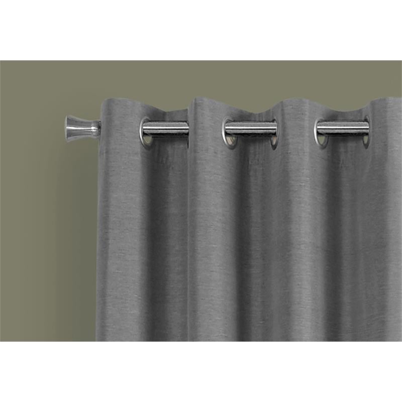 curtain panel 54&quotw x 95&quotl grommet bedroom kitchen thermal insulation grey