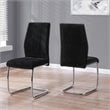 Dining Chair Set Of 2 Side Upholstered Kitchen Dining Room Velvet Black