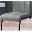 Dining Chair Set Of 2 Side Upholstered Kitchen Dining Room Fabric Grey