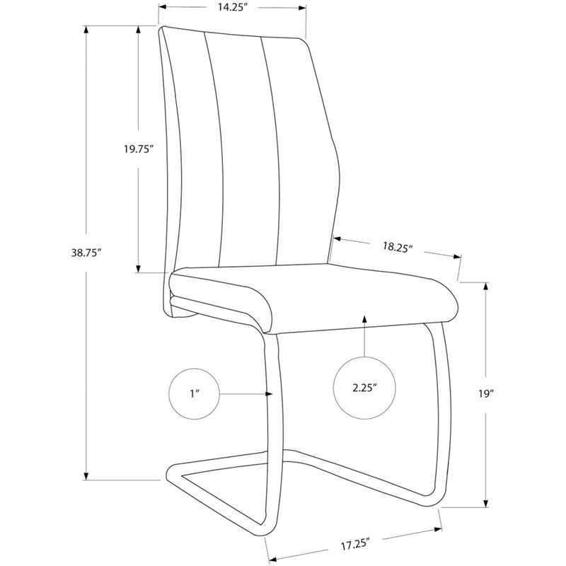 Dining Chair Set Of 2 Side Upholstered Kitchen Dining Room Fabric Grey