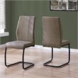 Dining Chair Set Of 2 Side Upholstered Kitchen Dining Room Fabric Beige
