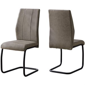 Dining Chair Set Of 2 Side Upholstered Kitchen Dining Room Fabric Beige