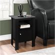Accent Table Side End Nightstand Lamp Storage Bedroom Laminate Black