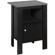 Accent Table Side End Nightstand Lamp Storage Bedroom Laminate Black