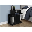 Accent Table Side End Nightstand Lamp Living Room Bedroom Laminate Black