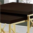 Nesting Table Set Of 2 Side End Metal Accent Bedroom Metal Brown