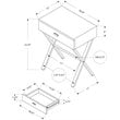 Accent Table Side End Nightstand Lamp Living Room Bedroom Metal Brown