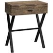 Accent Table Side End Nightstand Lamp Living Room Bedroom Metal Brown