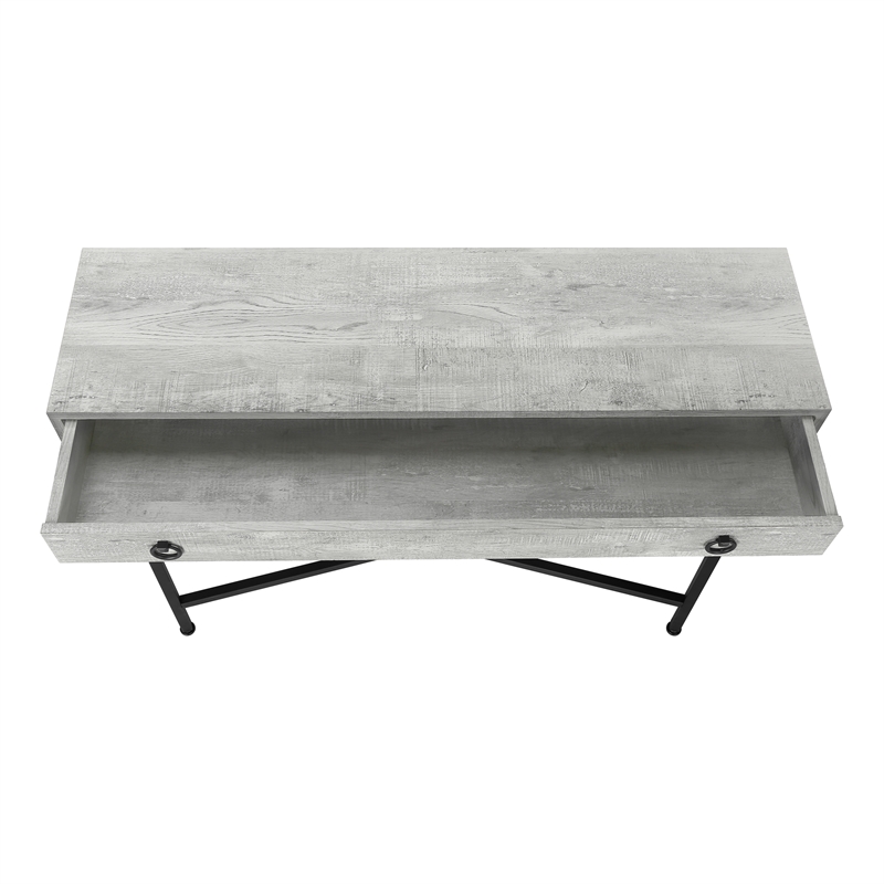 Accent Table Console Entryway Narrow Sofa Living Room Bedroom Metal Grey