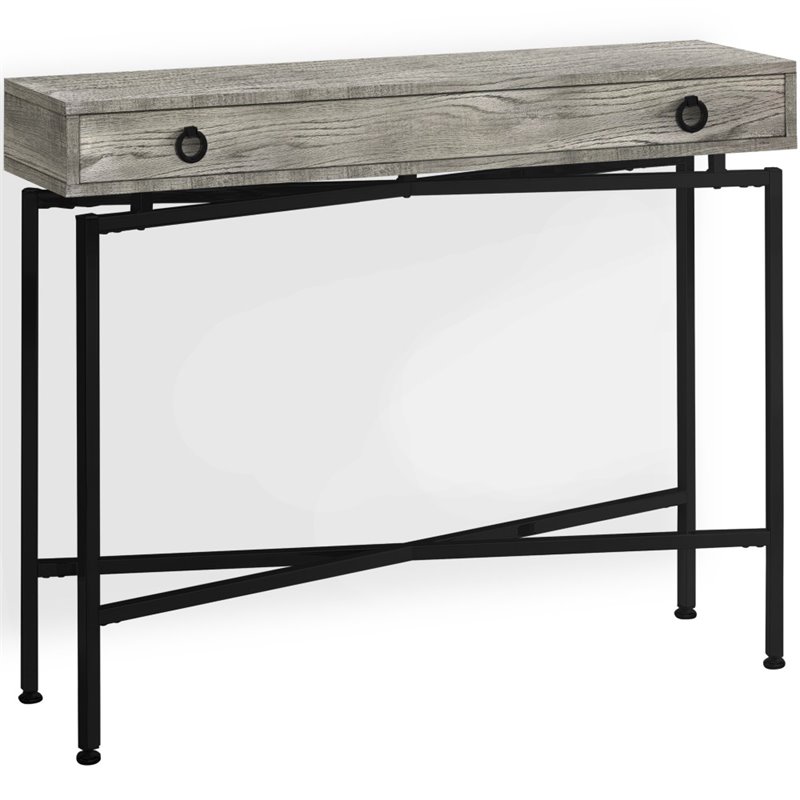 Accent Table Console Entryway Narrow Sofa Living Room Bedroom Metal Grey