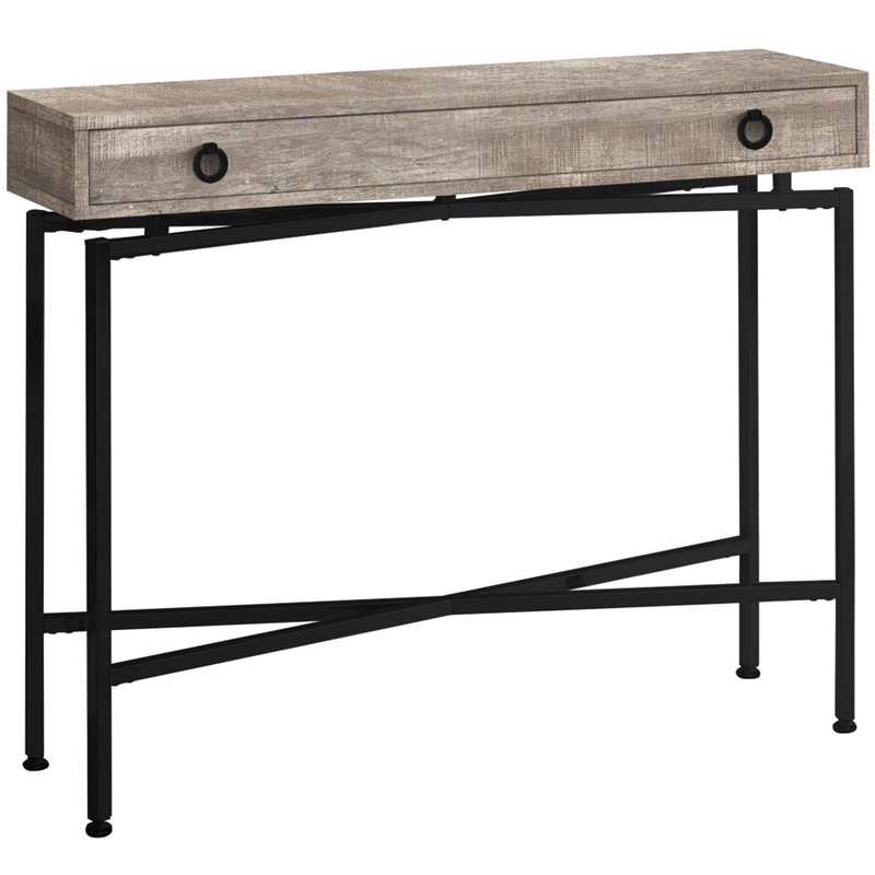 Accent Table Console Entryway Narrow Sofa Bedroom Metal Beige