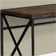 Computer Desk Home Office Laptop Work Metal Laminate Brown Black