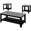 Table Set 3pcs Set Coffee End Side Accent Living Room Laminate Black