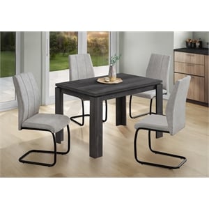 Dining Table 48&quot Rectangular Small Kitchen Dining Room Laminate Black