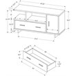 Tv Stand 48 Inch Console Drawers Living Room Bedroom Laminate Brown