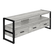 Tv Stand 60 Inch Console Storage Drawers Living Room Bedroom Metal Grey