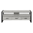 Tv Stand 60 Inch Console Storage Drawers Living Room Bedroom Metal Grey