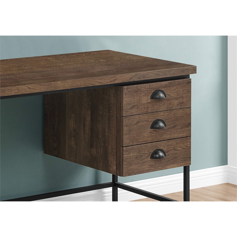 Computer Desk Home Office Laptop Storage Drawers 55